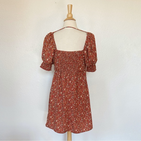 Trixxi Floral Mini Dress - Rust - Picture 5 of 7
